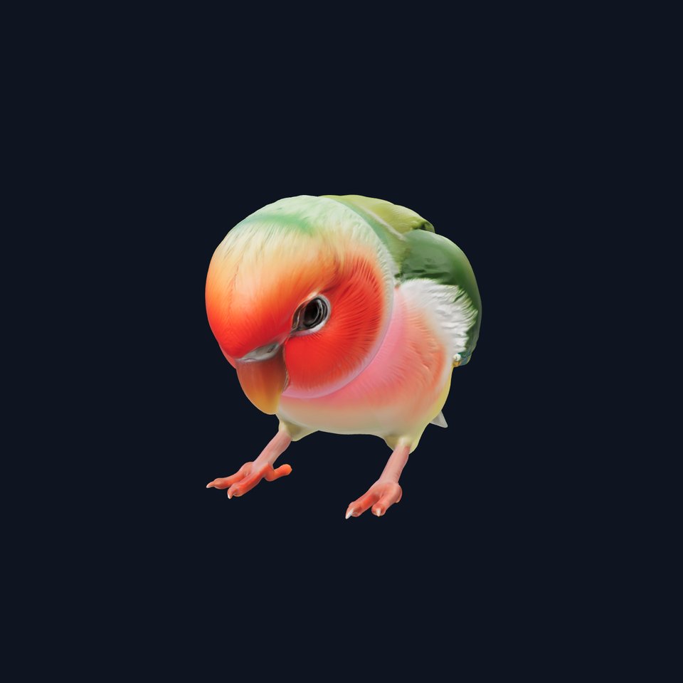 Vibrant Lovebird Detailed Sculpture Model Pack viewer poster