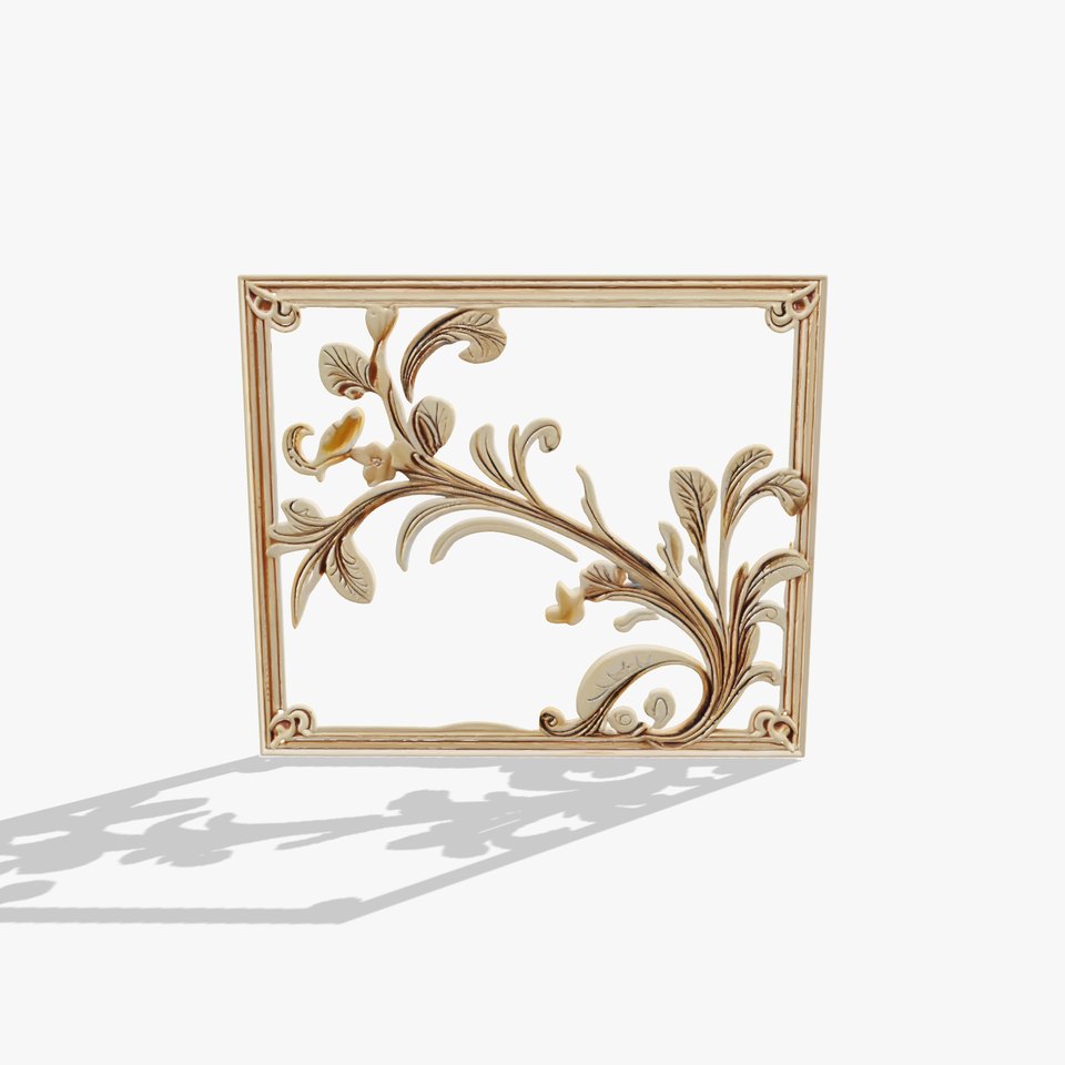 Art Nouveau Botanical Wall Panel model pack viewer poster