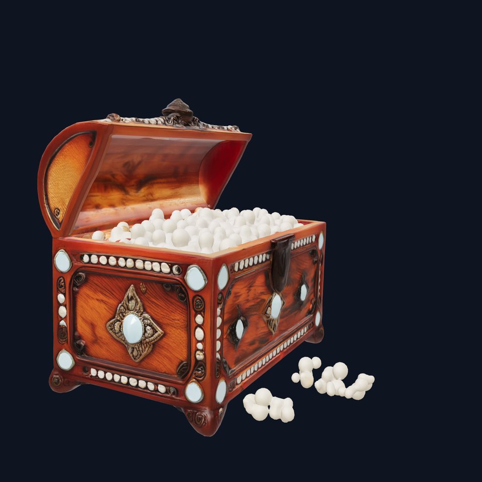 Elegant Pearl Treasure Chest model pack viewer poster