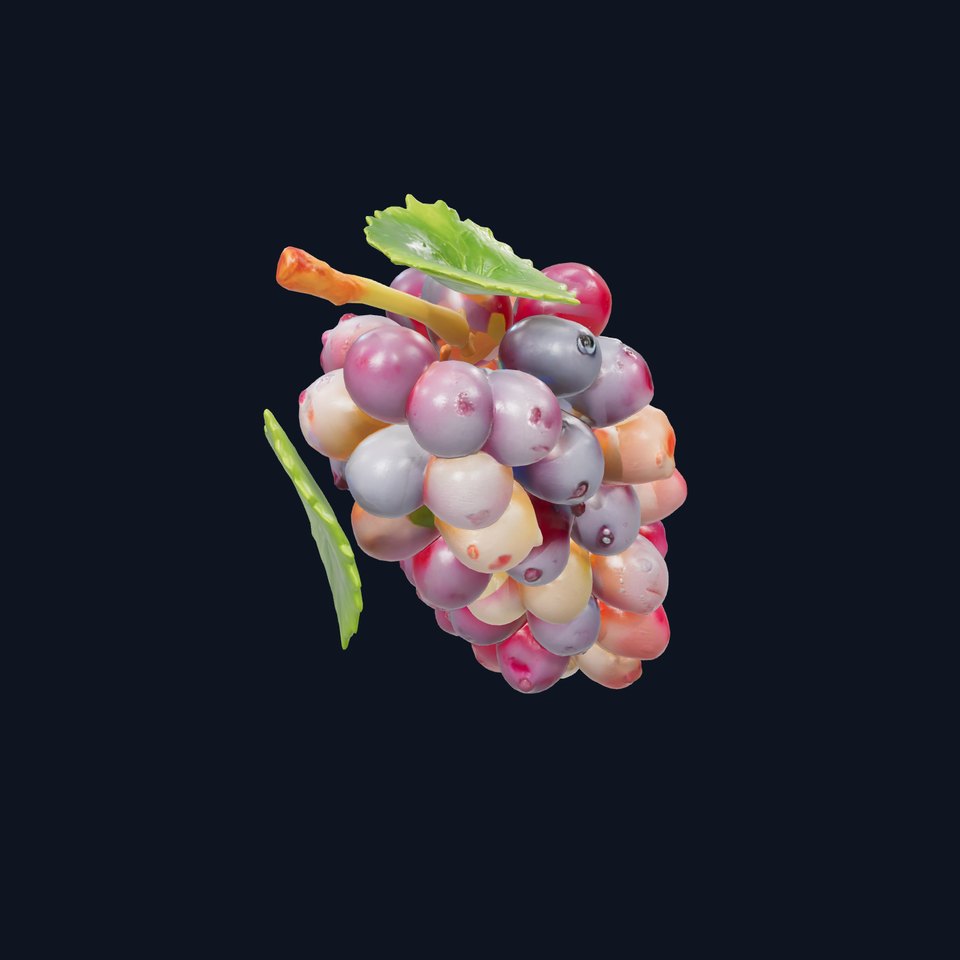 Dewy Grape Bunch Sculpture Model Pack viewer poster