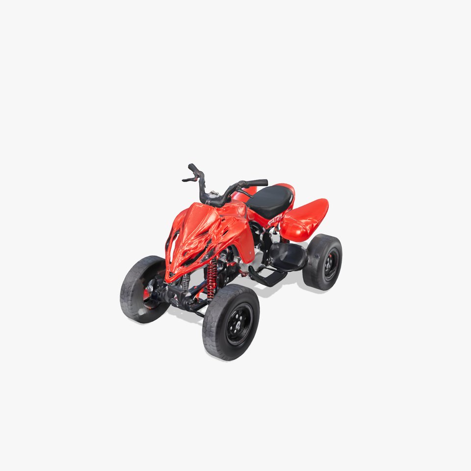 Glossy Red Racing Quad model pack viewer poster