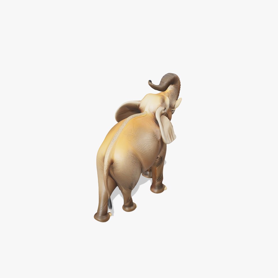 Majestic Elephant Sculpture Side View model pack viewer poster