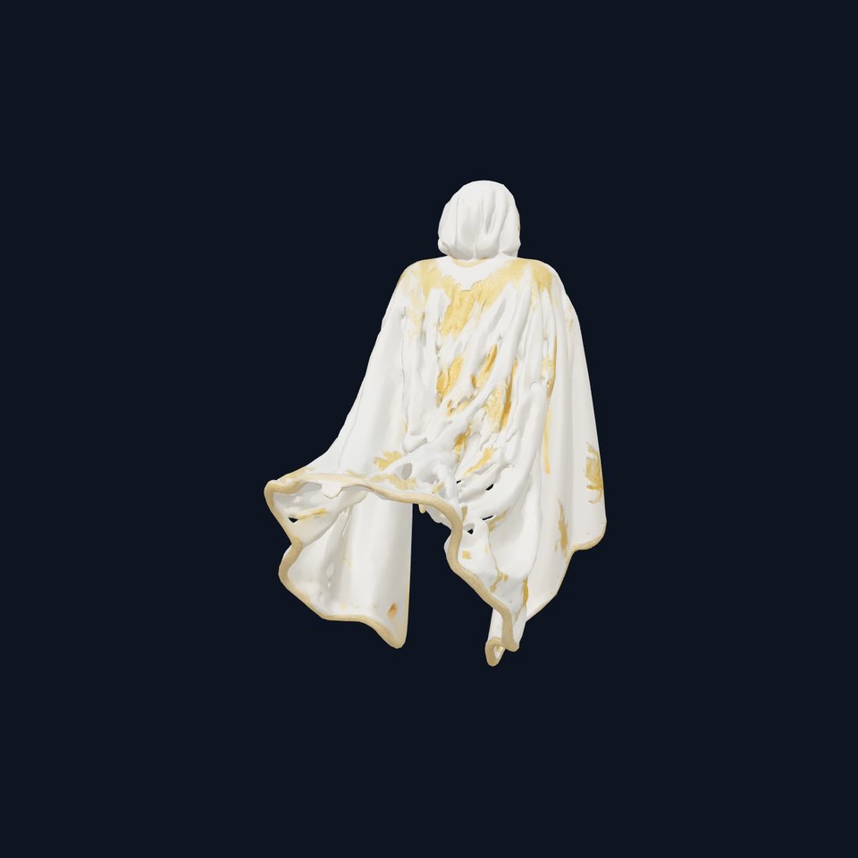 Celestial White Cloak with Gold Embroidery model pack viewer poster