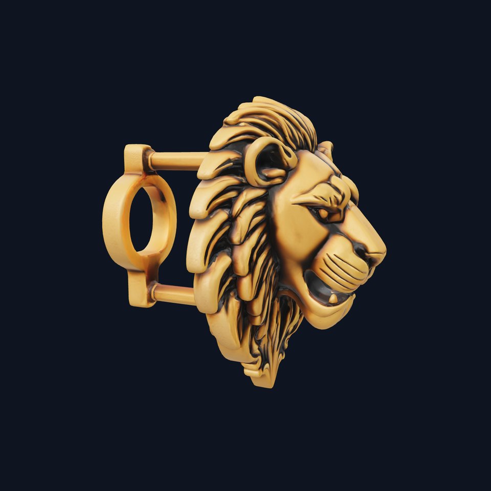 Lion Head Door Handle Sculpture model pack viewer poster