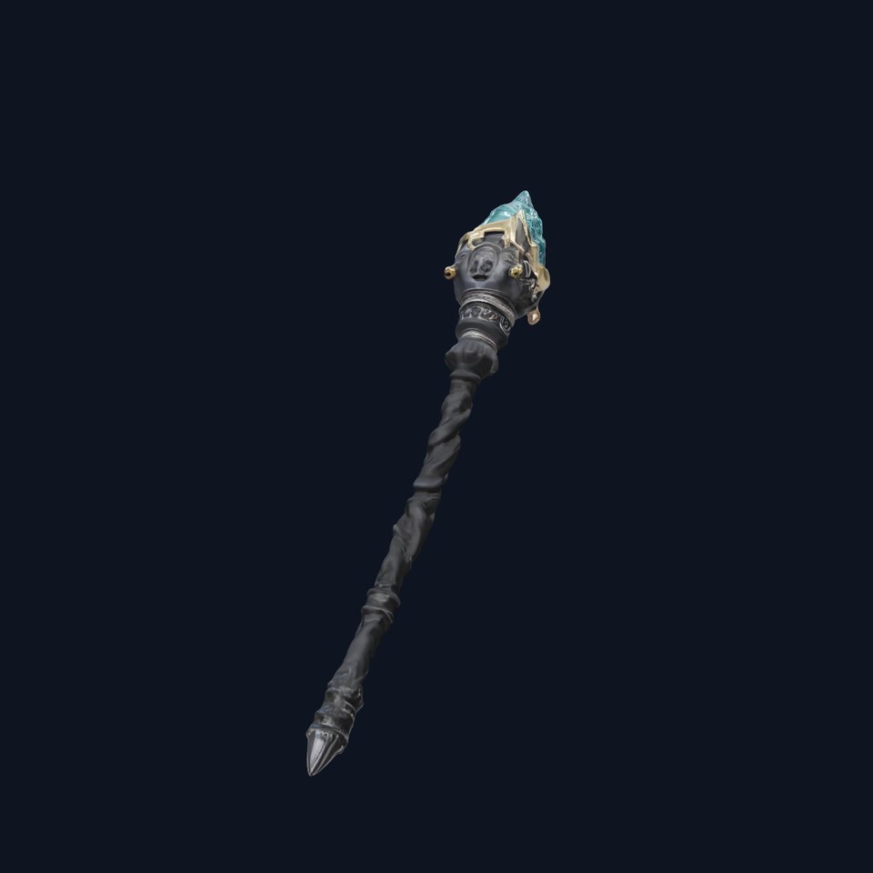 Dark Ancient Scepter with Ethereal Gem model pack viewer poster