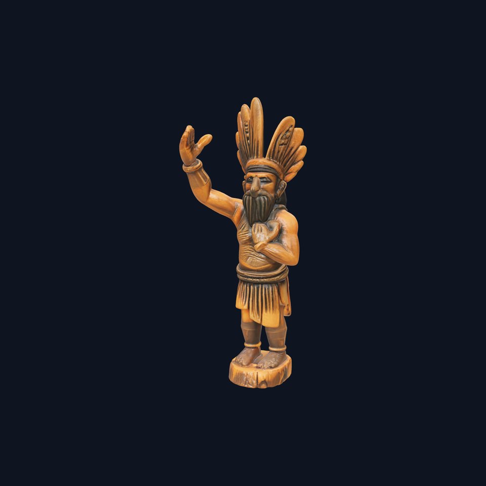 Ancient Shaman Statuette Tribal Detail model pack viewer poster
