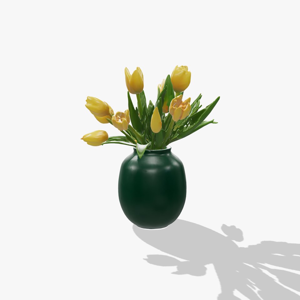 Elegant Tulip Vase Arrangement model pack viewer poster