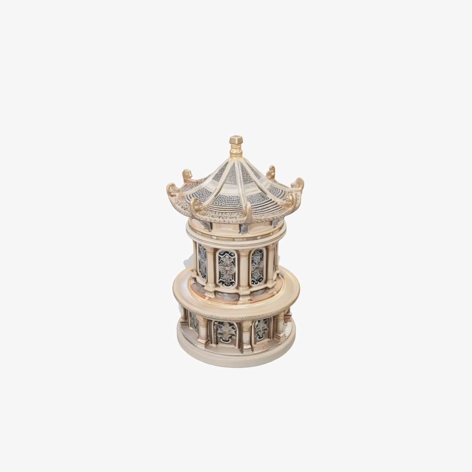 Intricate Drum Tower Architectural model pack viewer poster