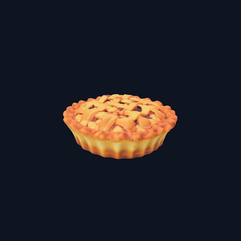 Realistic Apple Pie Sculpture model pack viewer poster
