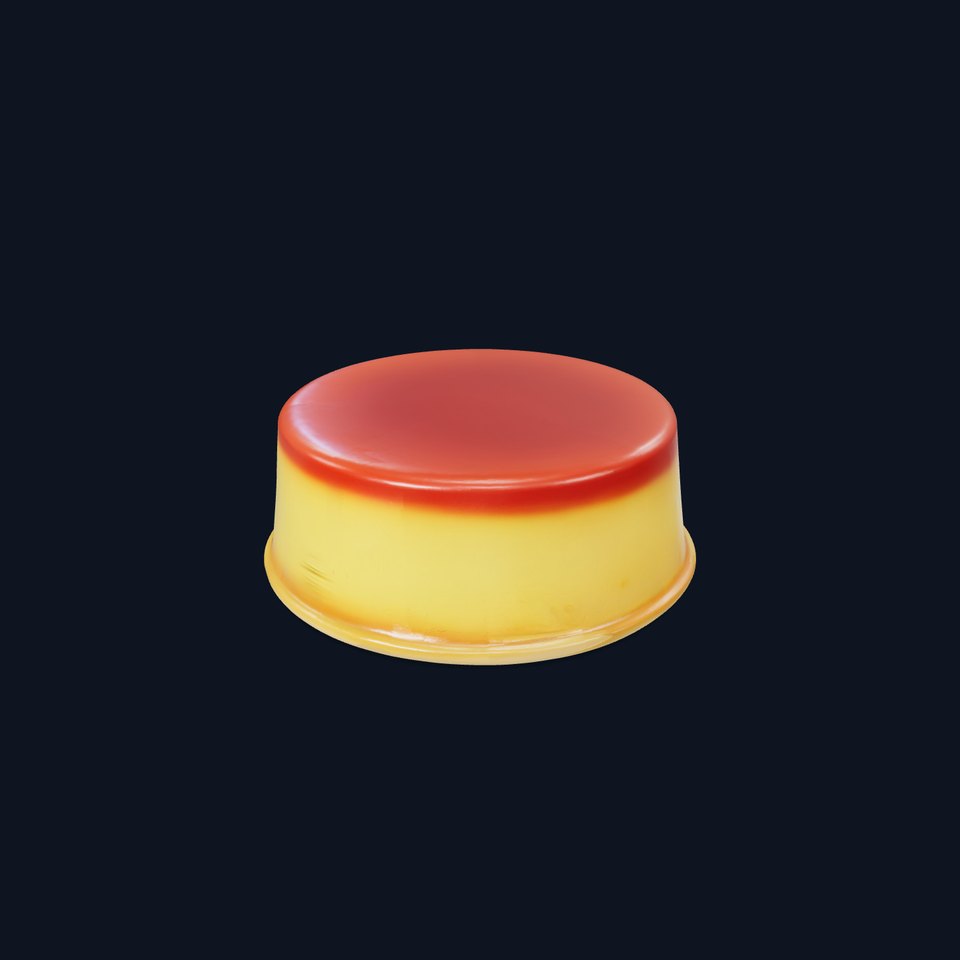 Caramel Flan Dessert Sculpture model pack viewer poster