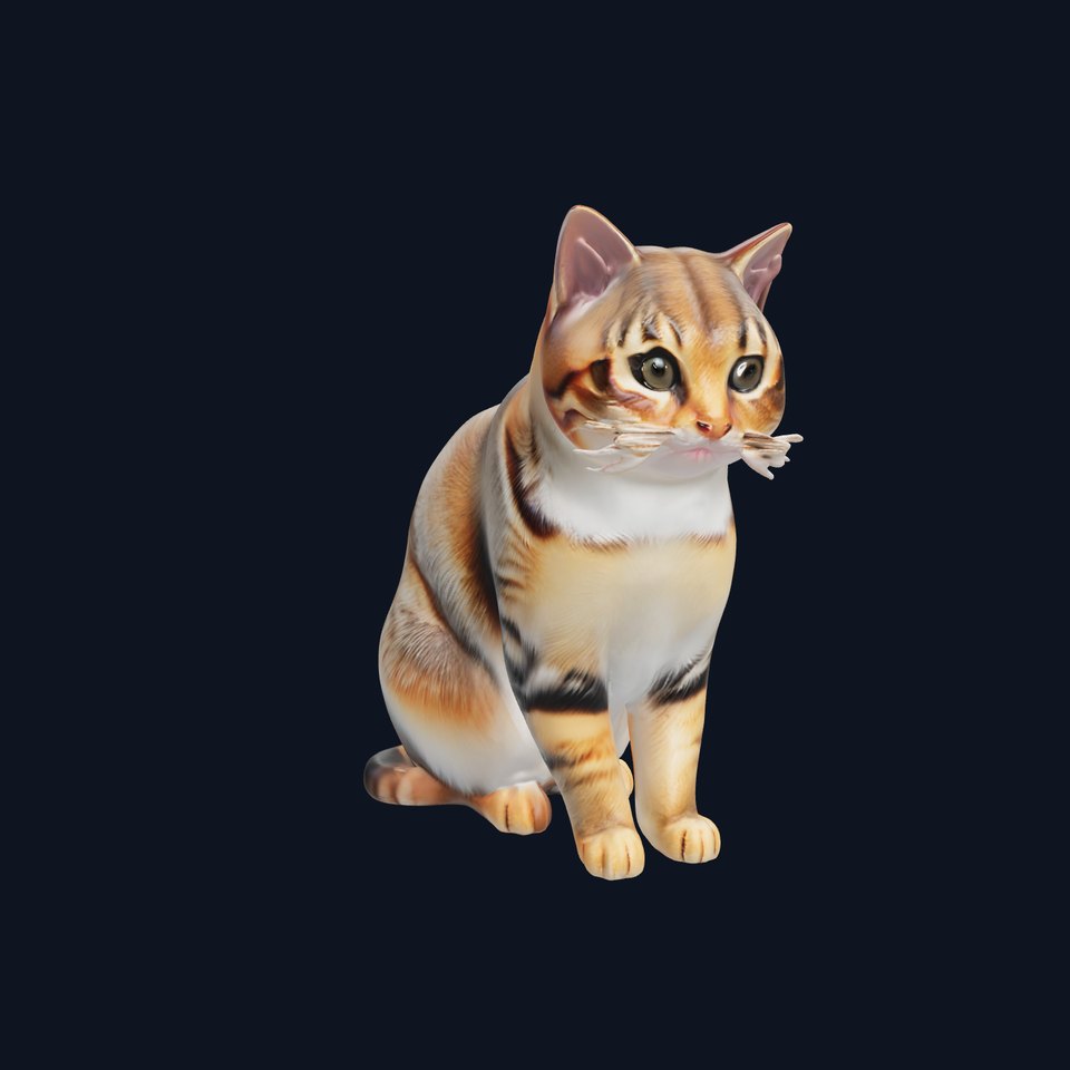 Realistic Domestic Cat D model pack viewer poster
