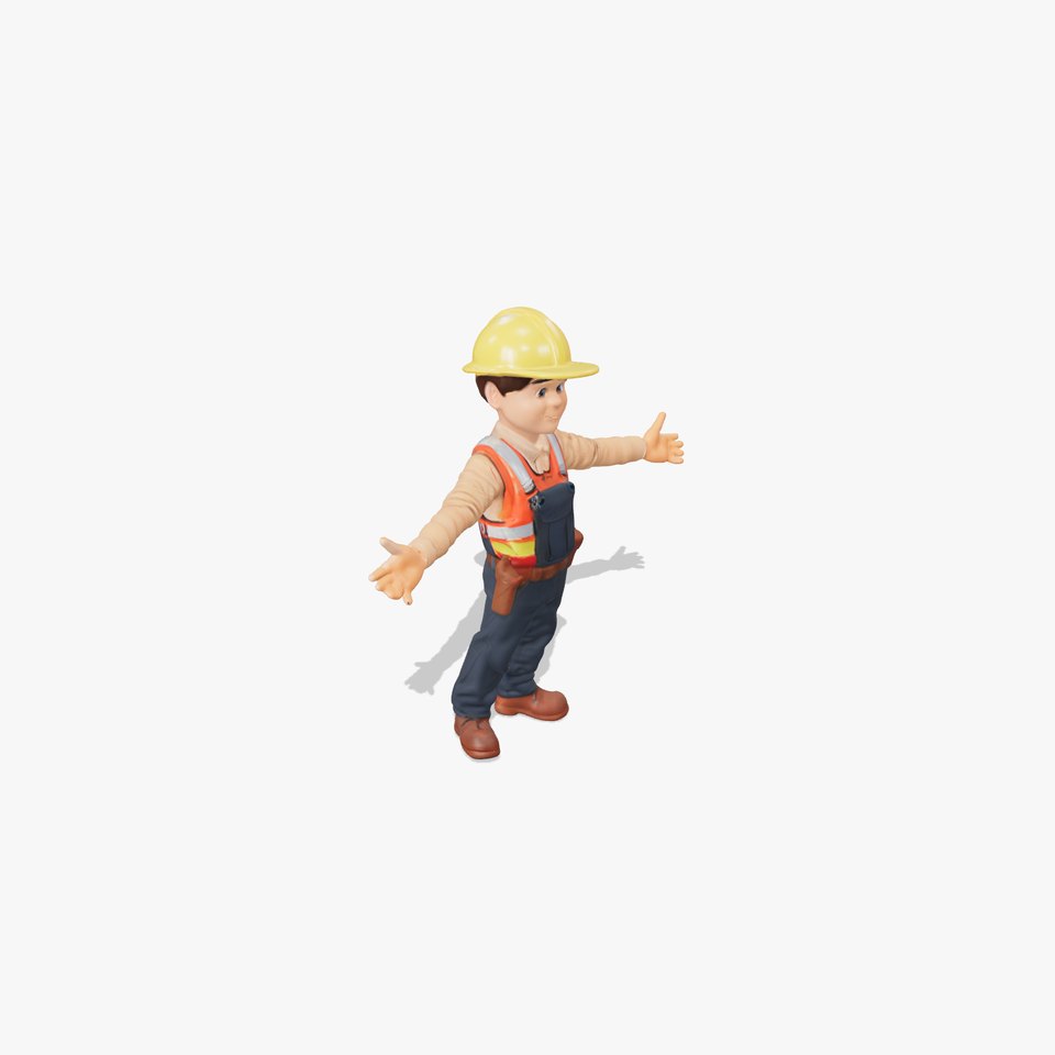 Construction Worker Character Model Pack viewer poster