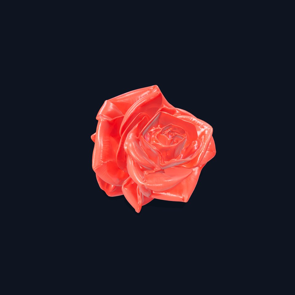 Red Origami Rose Model Pack viewer poster