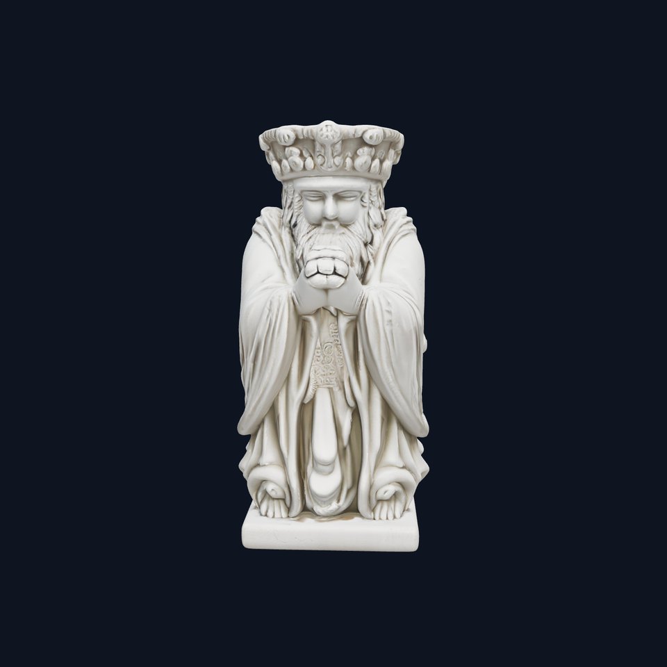 Praying Monk Statue Model Pack viewer poster