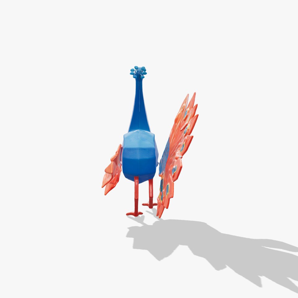 Colorful Peacock Origami D Model Pack viewer poster