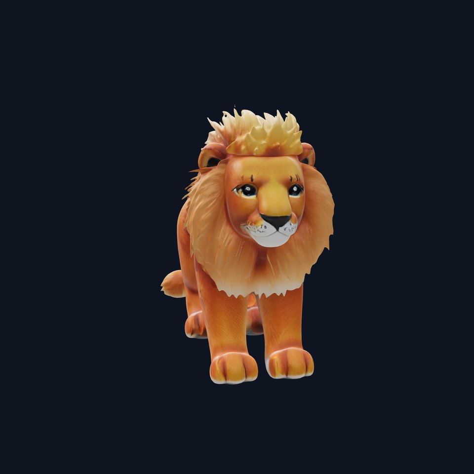 Lion Plush Toy D Model Pack viewer poster
