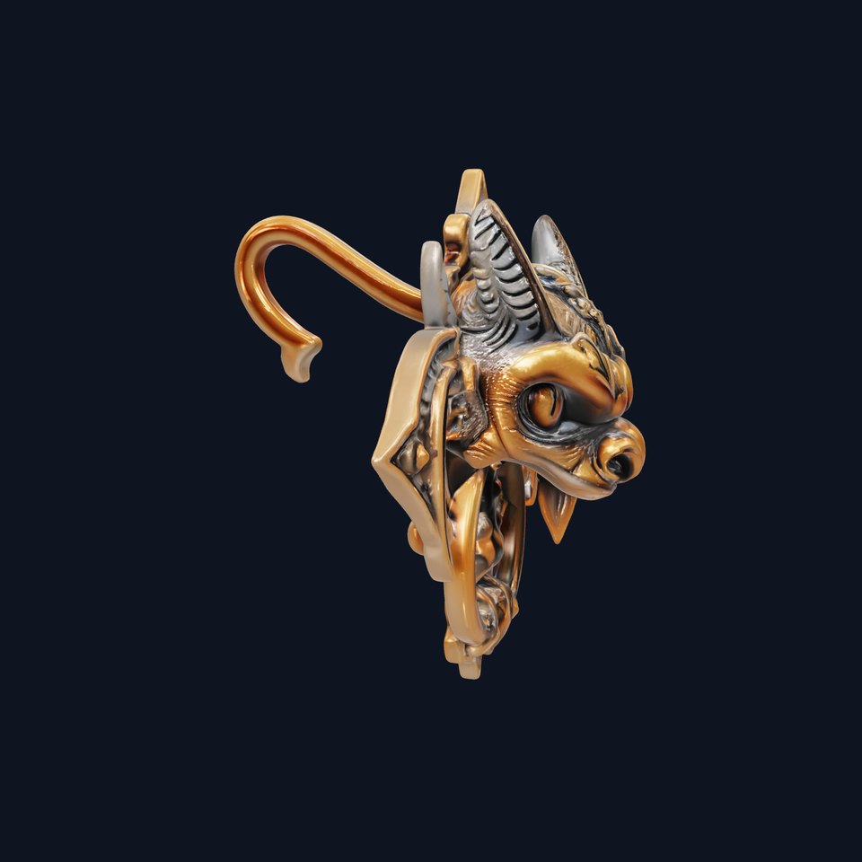 Gargoyle Door Knocker D Model Pack viewer poster