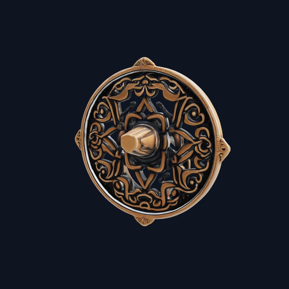 Ornate Brass Door Knocker Model Pack viewer poster