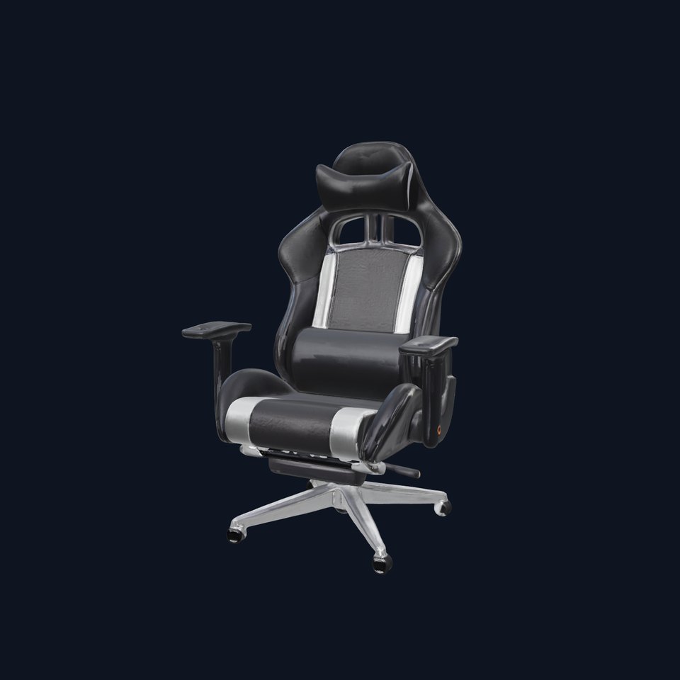 Ergonomic Gaming Chair D Model Pack viewer poster