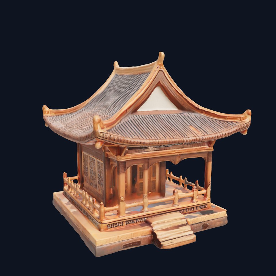 Traditional Japanese Temple D Model Pack viewer poster