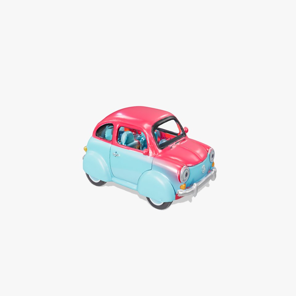 Vintage Compact Car D Model Pack viewer poster