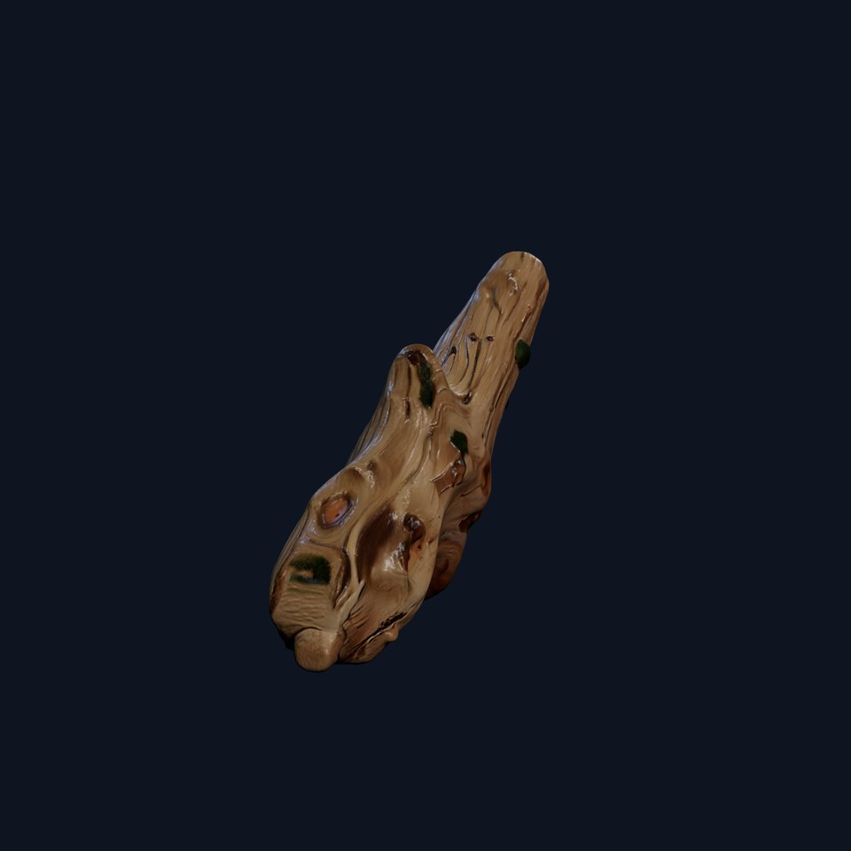 Wooden Log with Moss Model Pack viewer poster