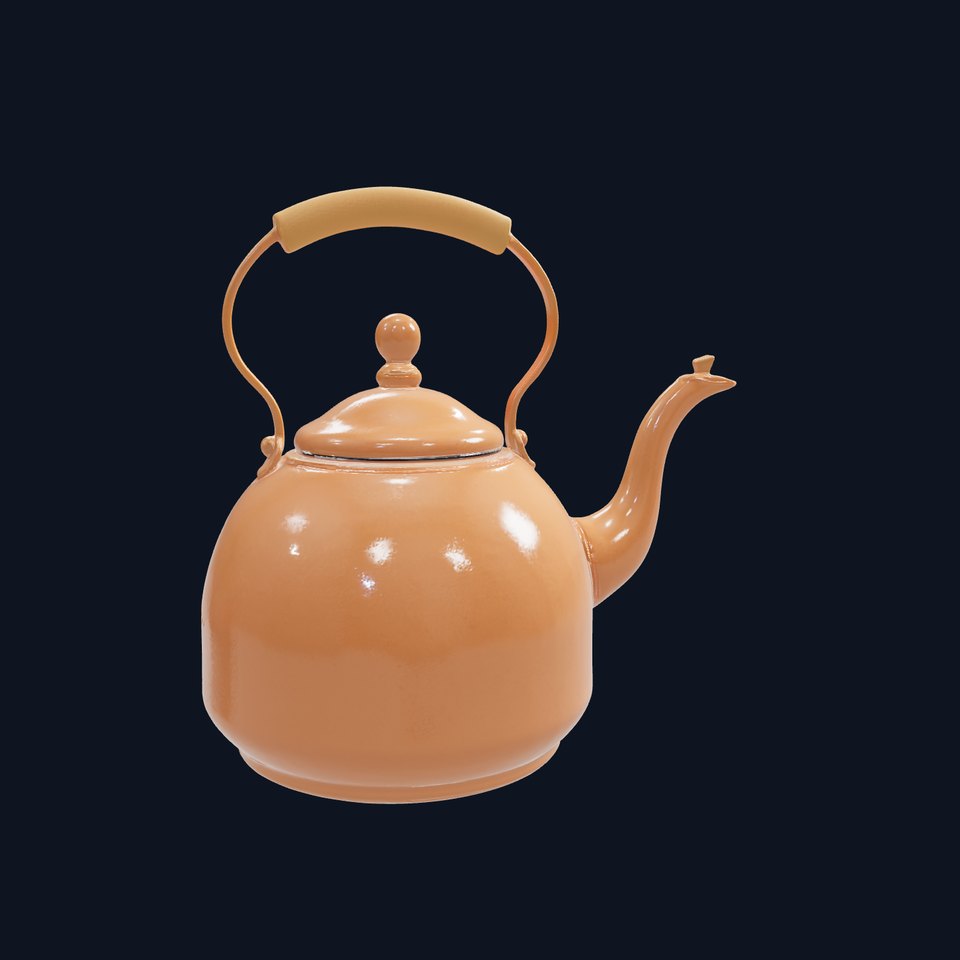 Copper Vintage Teapot D Model Pack viewer poster