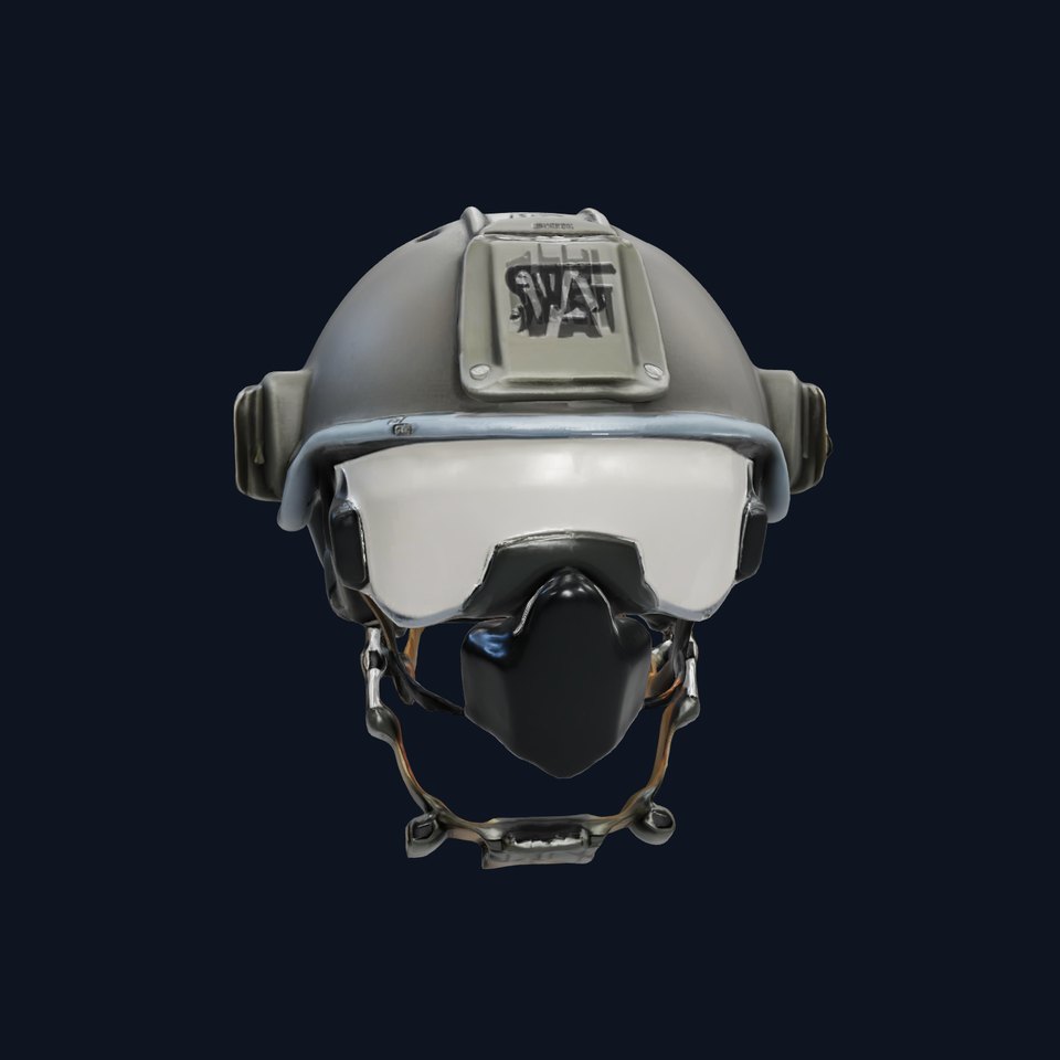 Tactical SWAT Helmet D Model Pack viewer poster