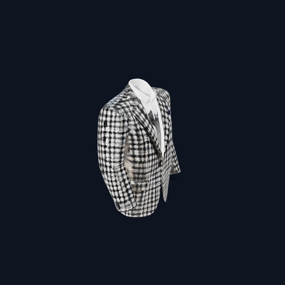 Checkered Suit Jacket D Model Pack viewer poster