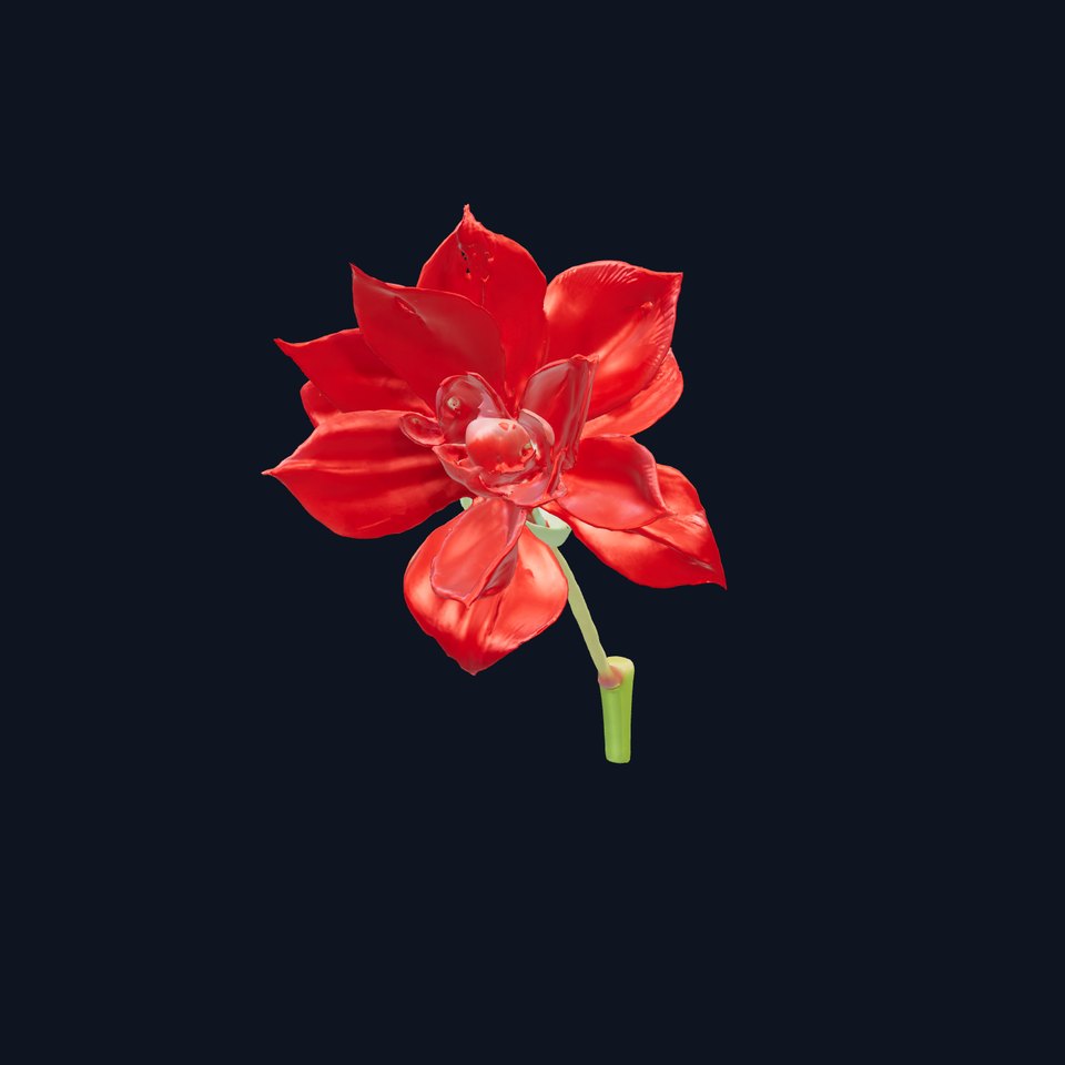 Red Flower Model Pack with Realistic Textures viewer poster