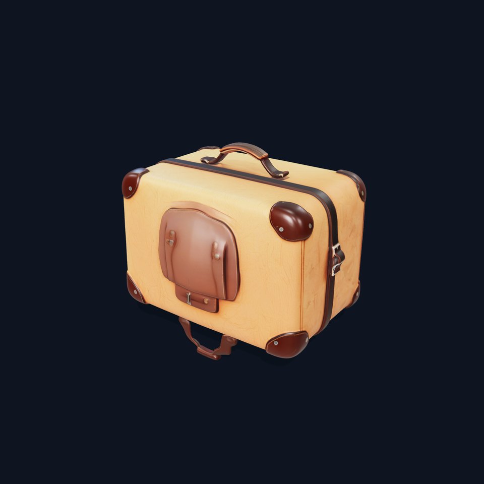 Vintage Leather Suitcase Model Pack for Rendering and Games viewer poster