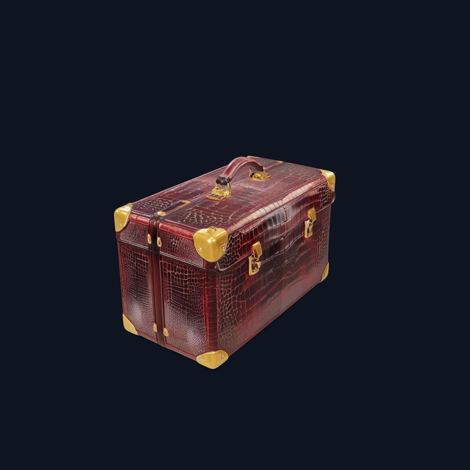 Luxurious Leather Suitcase Model Pack viewer poster