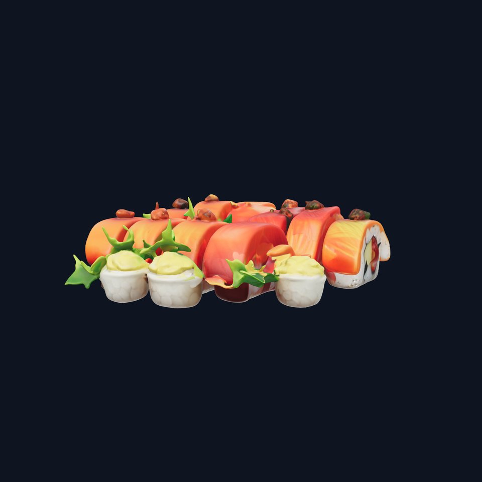 Sushi Platter D Model Pack for Realistic Rendering viewer poster