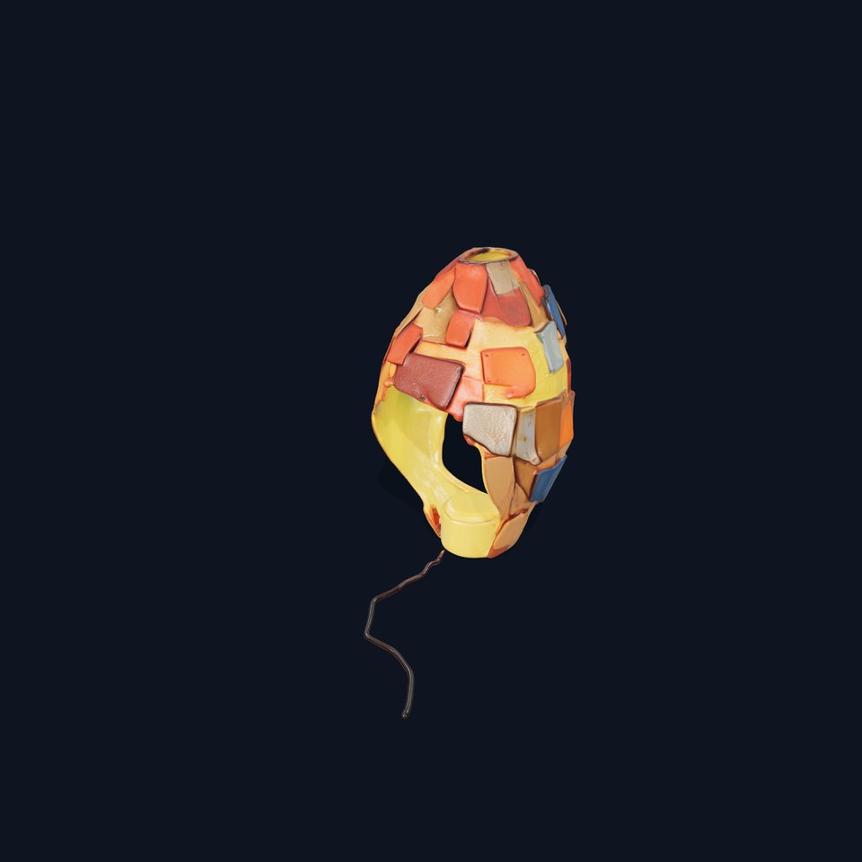 Mosaic Egg Lamp model pack for design projects