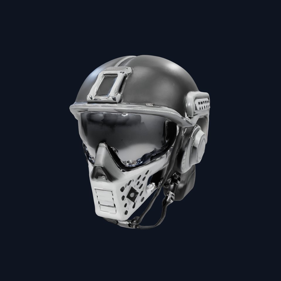 Futuristic Tactical Helmet Model Pack viewer poster