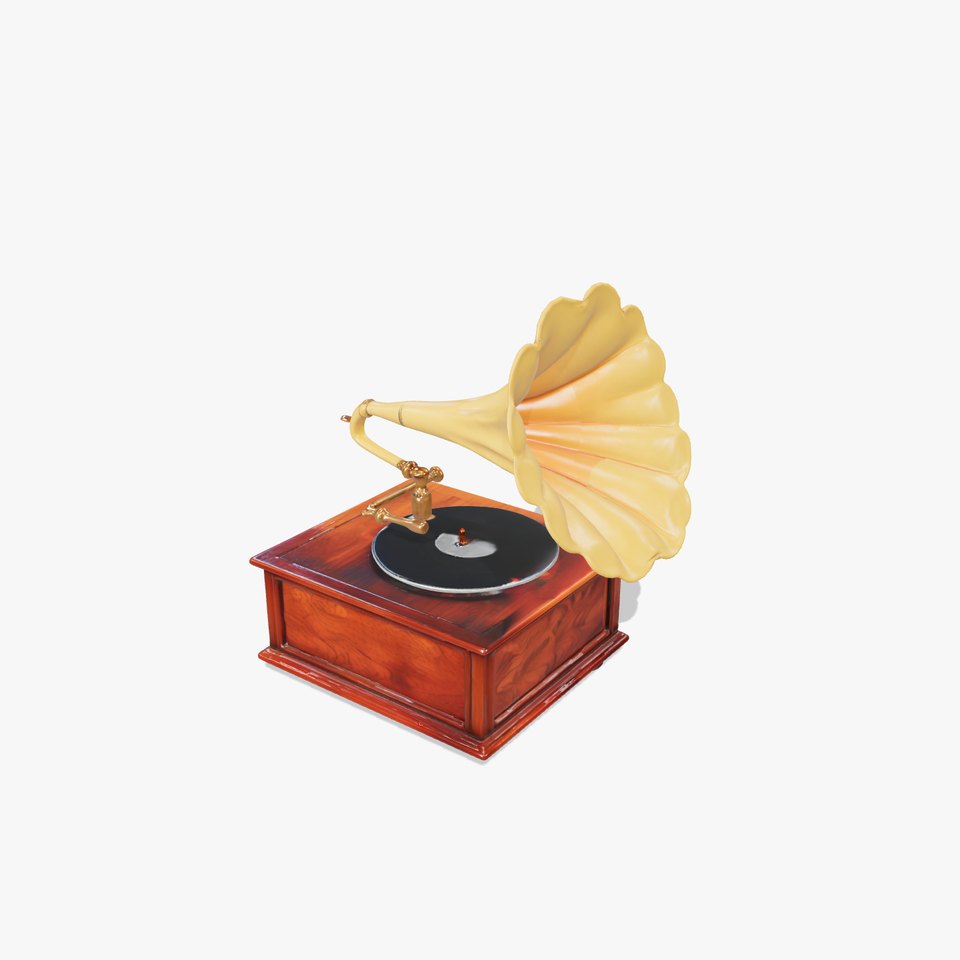 Vintage Gramophone D Model Pack viewer poster