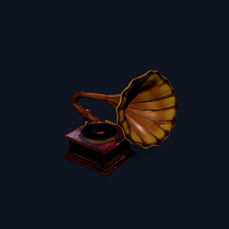 Vintage Gramophone D Model Pack viewer poster