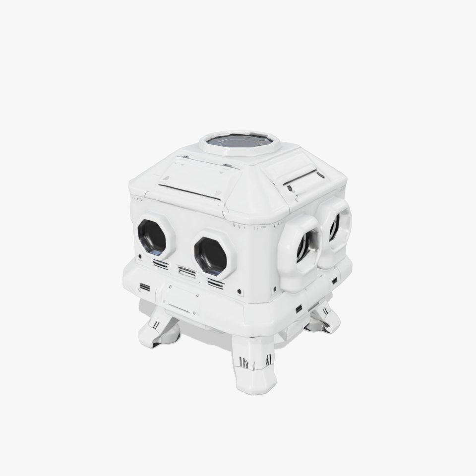 Futuristic Space Station Module model pack viewer poster