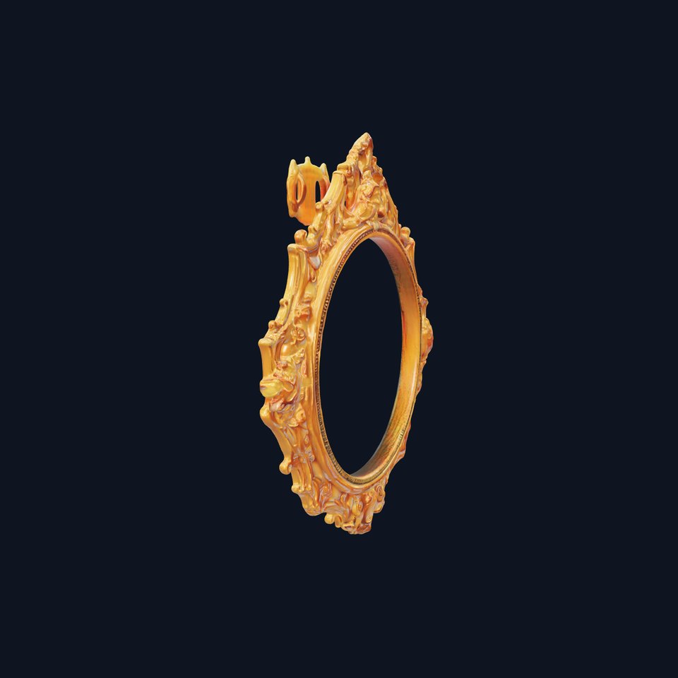 Baroque Ornate Mirror Frame D Model Pack viewer poster