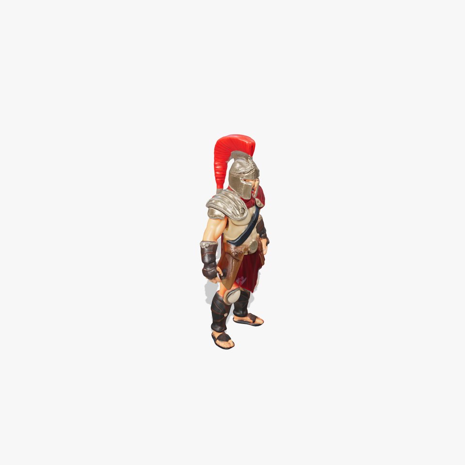 Spartan Warrior D Character Model with Armor and Helmet viewer poster
