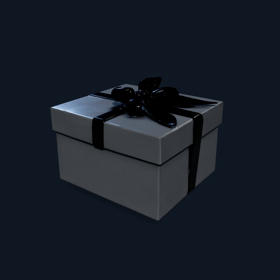 Elegant Black Gift Box Model Pack viewer poster