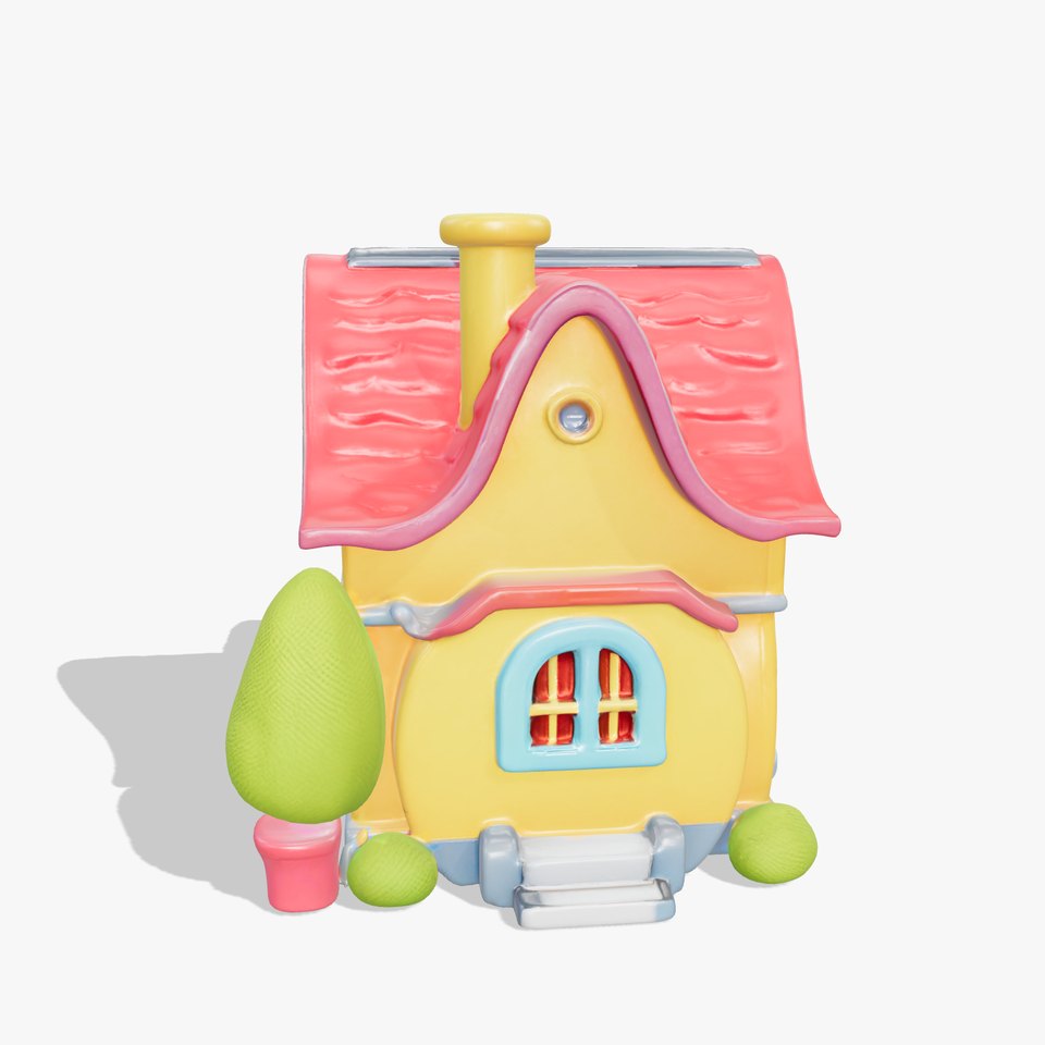 Cartoon House Model Pack with Three Levels of Detail viewer poster