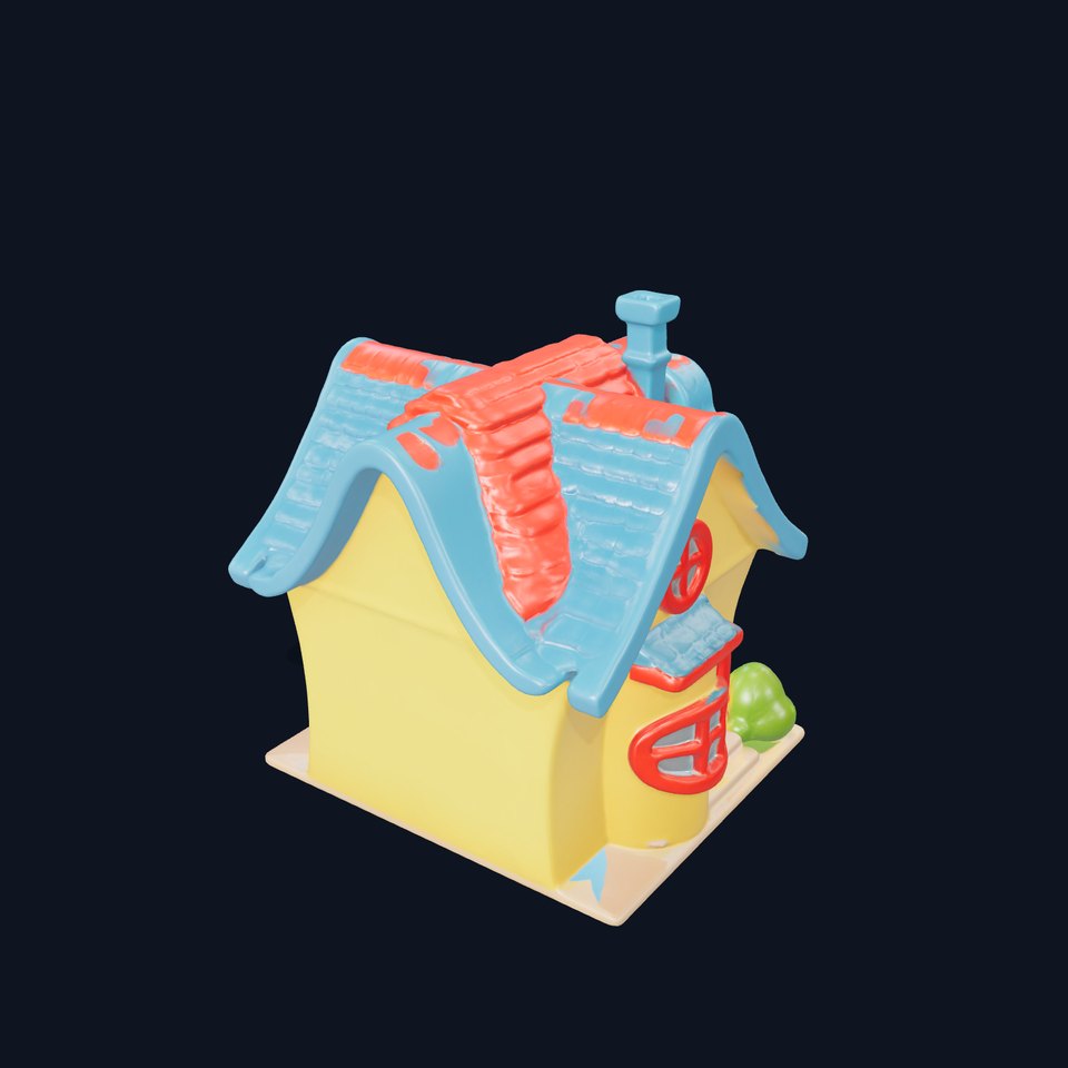 Cartoon Cottage Model Pack with Vibrant Colors viewer poster