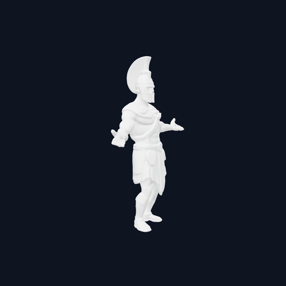 Spartan Warrior D Model  Rigged and Textured for Games and Animation viewer poster