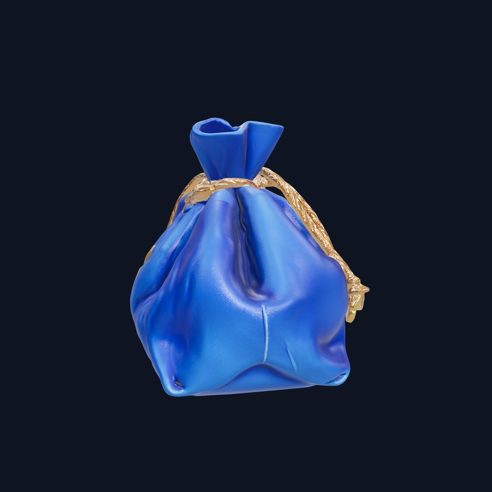 Elegant Velvet Pouch D Model Pack viewer poster