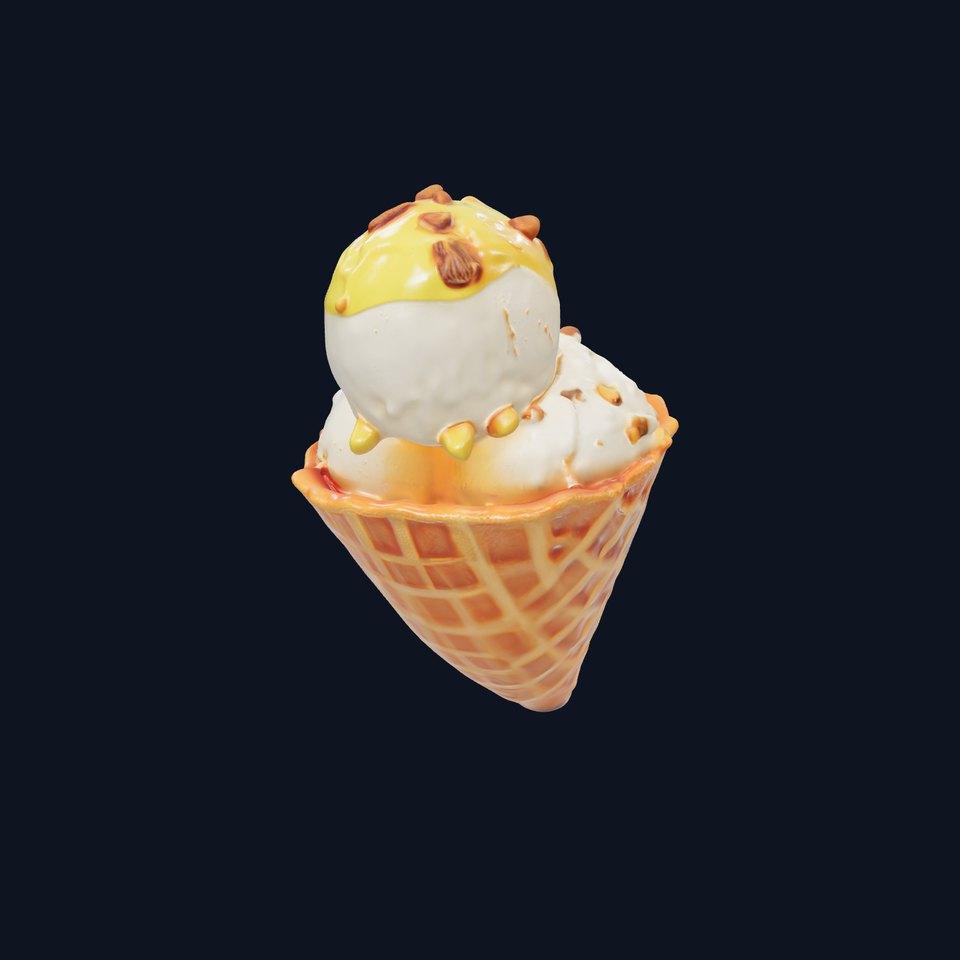 Ice Cream Cone with Sprinkles Model Pack viewer poster