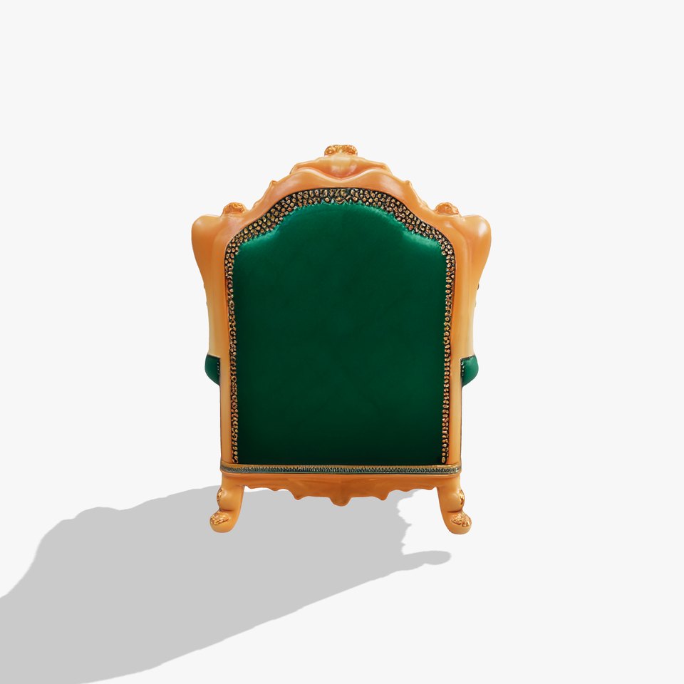 Luxurious Baroque Throne Chair D Model Pack viewer poster