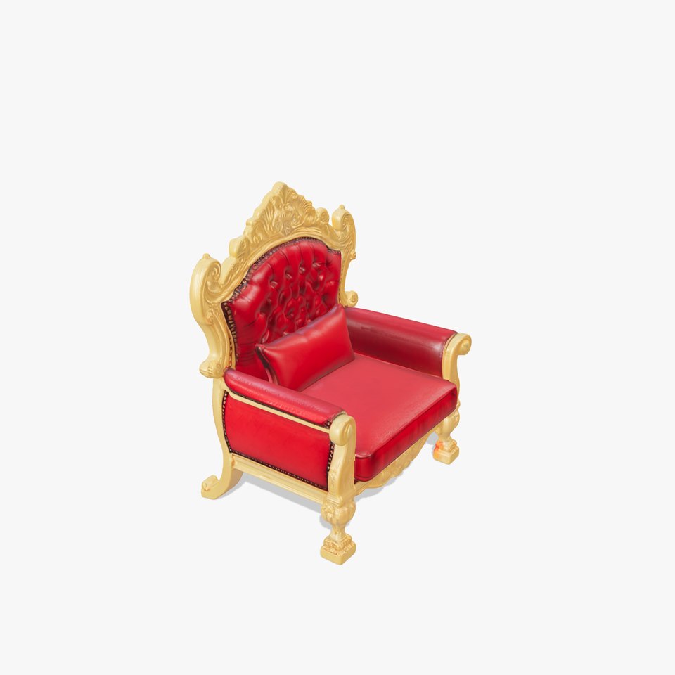 Royal Throne Chair Model Pack  Detailed and Ornate Design viewer poster