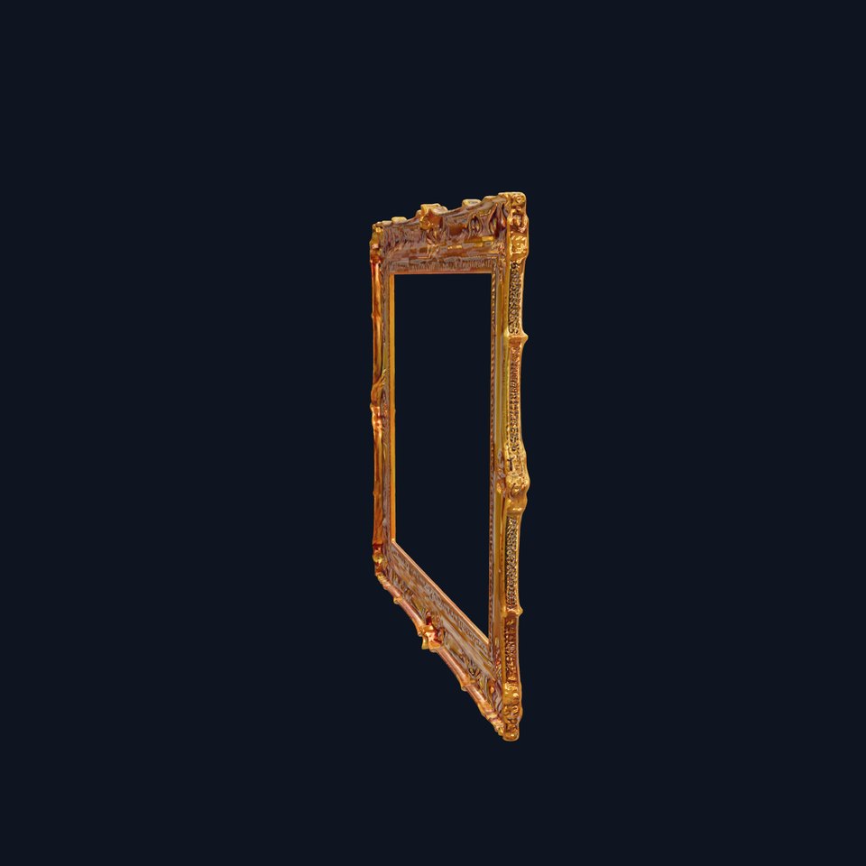 Baroque Gold Ornate Frame D Model Pack viewer poster