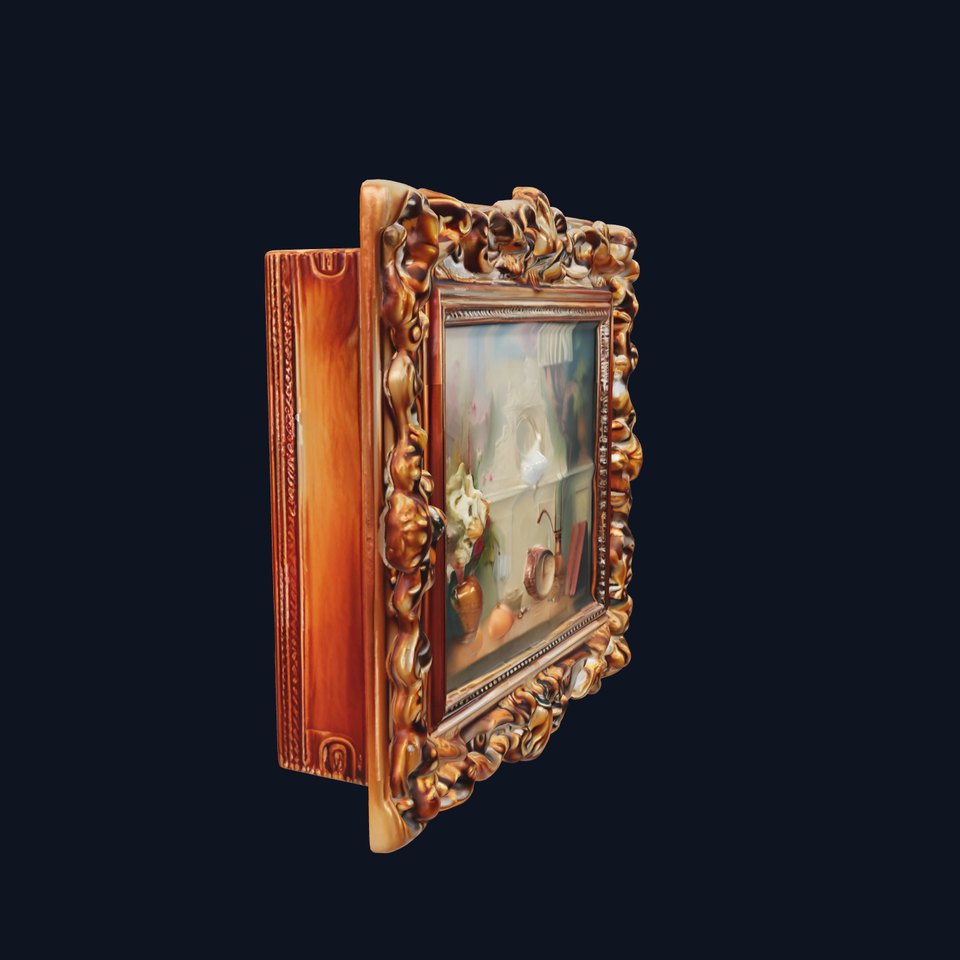 Baroque Ornate Picture Frame Model Pack viewer poster